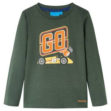 Kids' T-shirt with Long Sleeves Dark Green 116