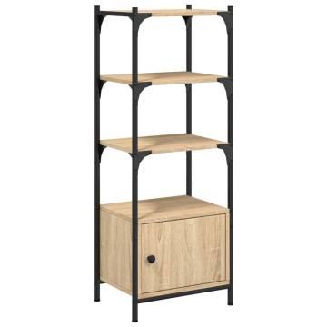 Bookcase 3-Tier Sonoma Oak 41x30x109.5 cm Engineered Wood