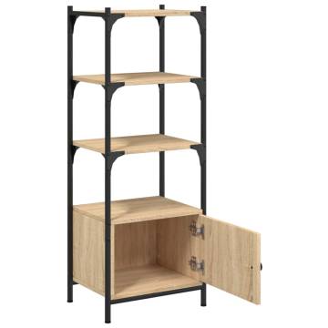 Bookcase 3-Tier Sonoma Oak 41x30x109.5 cm Engineered Wood