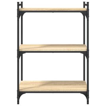 Bookcase 3-Tier Sonoma Oak 60x30x86 cm Engineered Wood