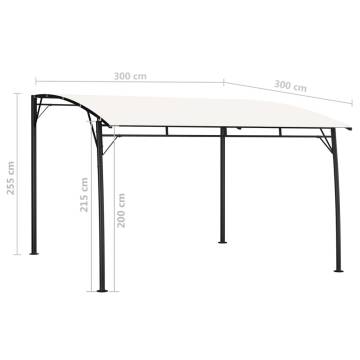 Garden Sunshade Awning 3x3x2.55 m Cream