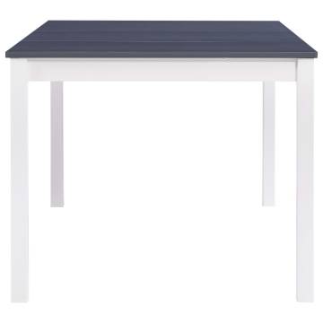 Dining Table White and Grey 180x90x73 cm Pinewood