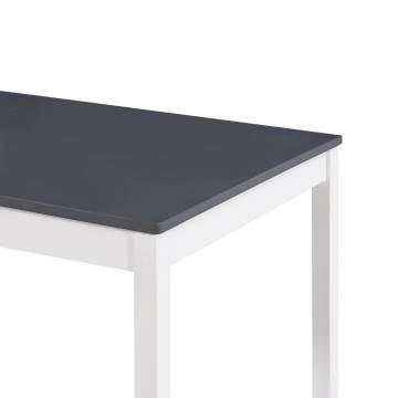 Dining Table White and Grey 180x90x73 cm Pinewood