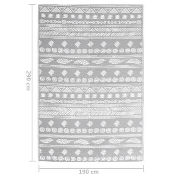 Outdoor Rug Grey 190x290 cm PP