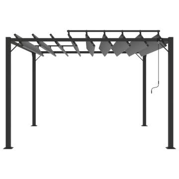 Gazebo with Louvered Roof 3x3 m Anthracite Fabric and Aluminium