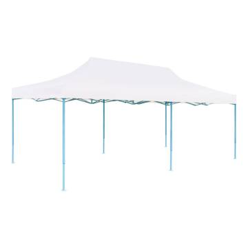 Folding Pop-up Partytent with Sidewalls 3x6 m Steel White