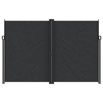 Retractable Side Awning Black 220x1000 cm