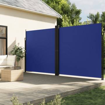 Retractable Side Awning Blue 200x600 cm