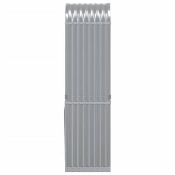 Log Holder Light Grey 40x45x170 cm Galvanised Steel