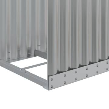 Log Holder Light Grey 40x45x170 cm Galvanised Steel