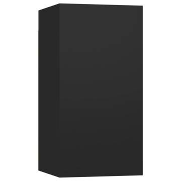 TV Cabinets 2 pcs Black 30.5x30x60 cm Engineered Wood