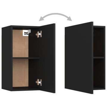 TV Cabinets 2 pcs Black 30.5x30x60 cm Engineered Wood