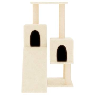 Cat Tree with Sisal Scratching Posts Cream 82 cm