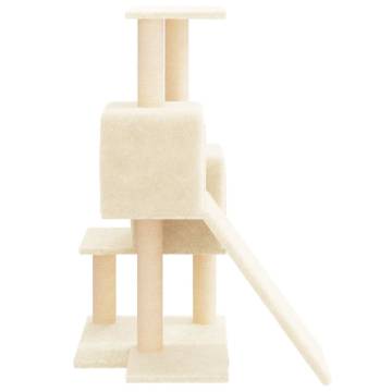 Cat Tree with Sisal Scratching Posts Cream 82 cm