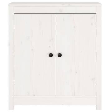 Sideboard White 70x35x80 cm Solid Wood Pine