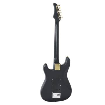 Electric Guitar for Beginner with Bag Black and Gold 4/4 39"