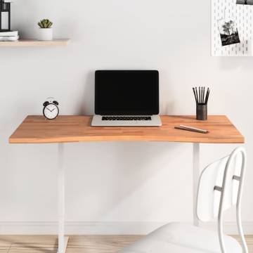 Desk Top 110x(50-55)x2.5 cm Solid Wood Beech