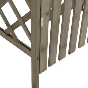 Pergola with Gate 116x40x204 cm Grey Solid Firwood