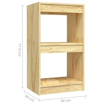 Book Cabinet 40x30x71.5 cm Solid Pinewood