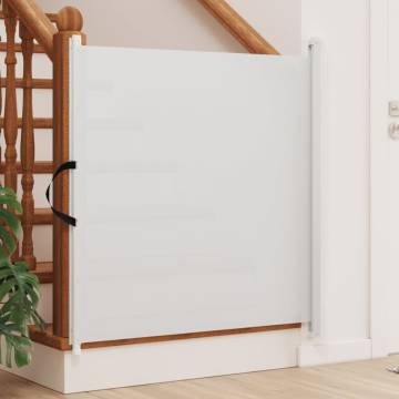 Retractable Pet Gate White 82.5x125 cm