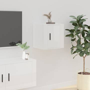 Wall Mounted TV Cabinets 2 pcs High Gloss White 40x34.5x40 cm