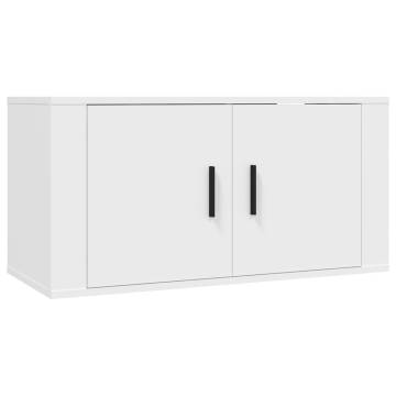 Wall Mounted TV Cabinet White 80x34.5x40 cm