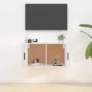 Wall Mounted TV Cabinet White 80x34.5x40 cm