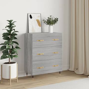 Sideboard Grey Sonoma 69.5x34x90 cm Engineered Wood