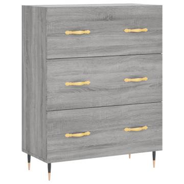 Sideboard Grey Sonoma 69.5x34x90 cm Engineered Wood