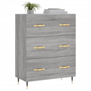 Sideboard Grey Sonoma 69.5x34x90 cm Engineered Wood