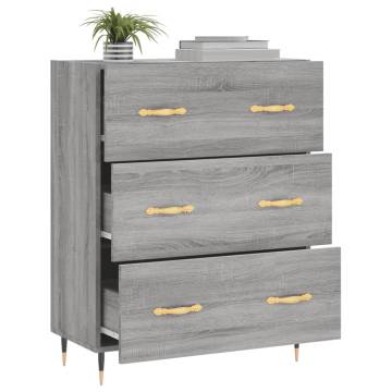 Sideboard Grey Sonoma 69.5x34x90 cm Engineered Wood