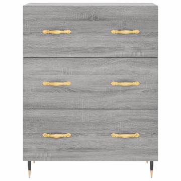 Sideboard Grey Sonoma 69.5x34x90 cm Engineered Wood