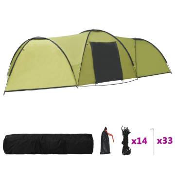 Camping Igloo Tent 650x240x190cm 8 Person Green