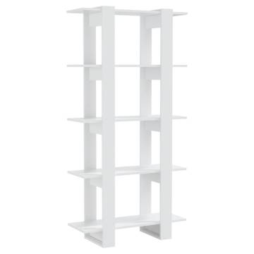 Book Cabinet/Room Divider High Gloss White 80x30x160 cm