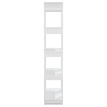 Book Cabinet/Room Divider High Gloss White 80x30x160 cm