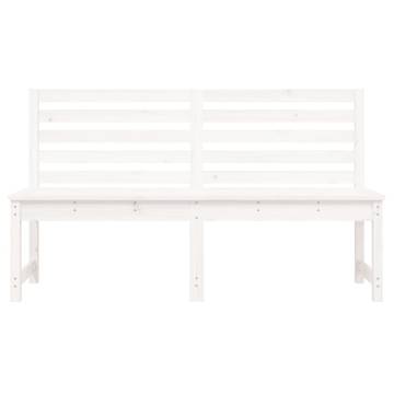 Garden Bench White 157.5 cm Solid Wood Pine