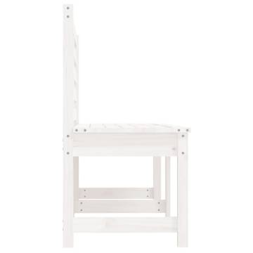 Garden Bench White 157.5 cm Solid Wood Pine