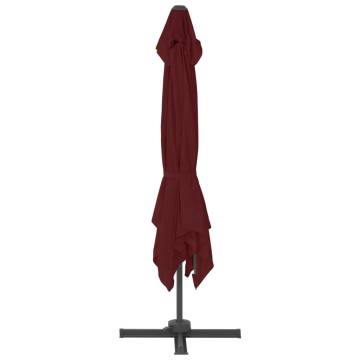 Cantilever Umbrella with Aluminium Pole Bordeaux Red 400x300 cm