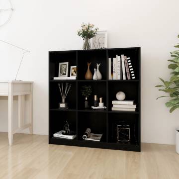 Book Cabinet/Room Divider Black 104x33.5x110 cm Solid Pinewood