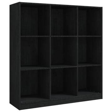 Book Cabinet/Room Divider Black 104x33.5x110 cm Solid Pinewood