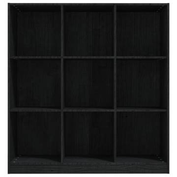 Book Cabinet/Room Divider Black 104x33.5x110 cm Solid Pinewood