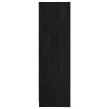 Book Cabinet/Room Divider Black 104x33.5x110 cm Solid Pinewood