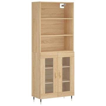 Highboard Sonoma Oak 69.5x34x180 cm Engineered Wood