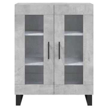 Highboard Concrete Grey 69.5x34x180 cm Engineered Wood