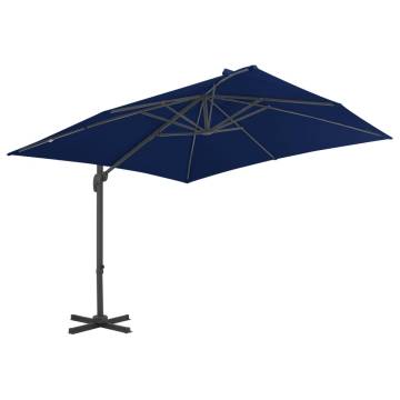 Cantilever Umbrella with Aluminium Pole 3x3 m Azure Blue