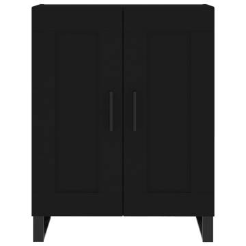 Highboard Black 69.5x34x180 cm Engineered Wood