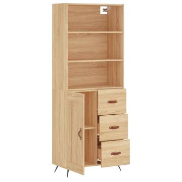 Highboard Sonoma Oak 69.5x34x180 cm Engineered Wood