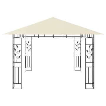 Gazebo with Mosquito Net 4x3x2.73 m Cream 180 g/m²