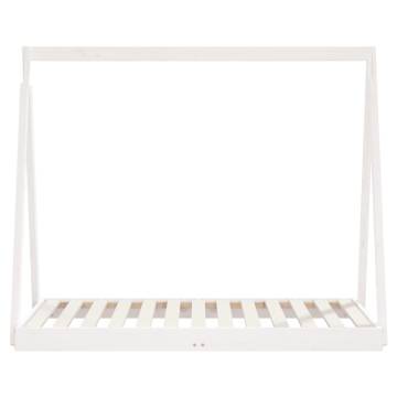 Kids Bed Frame White 70x140 cm Solid Wood Pine