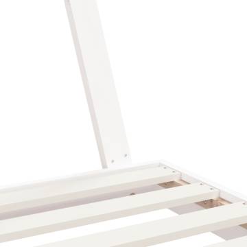 Kids Bed Frame White 70x140 cm Solid Wood Pine